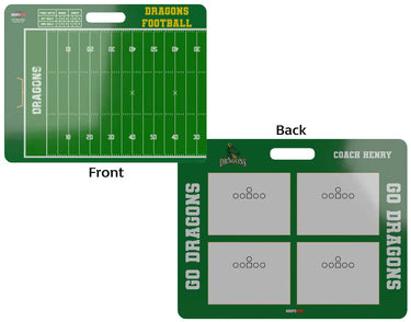 Custom Dry Erase Football Coaching Board 23 X 18